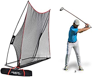 Rukket 10x7ft Haack Golf Net | Practice Driving Indoor and Outdoor | Golfing at Home Swing Training Aids | by SEC Coach Chris Haack (10x7 Hitting Net)