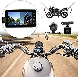 MASO Motorcycle Dash Cam Front and Rear Motorbike Camera Waterproof Dual Video HD 1080p with IP68