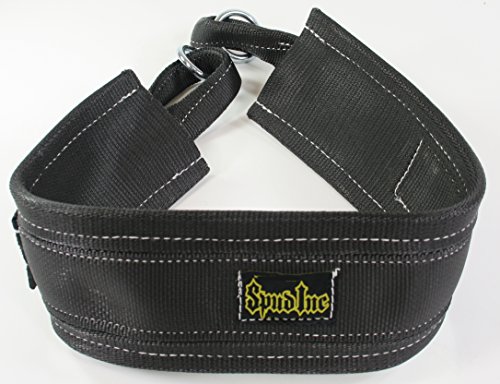 Spud Black Belt Squat Large Belt for Weight Lifting Strength Training and Power Lifting