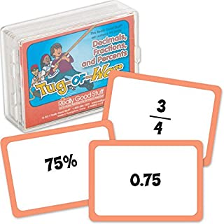 Really Good Stuff Tug of War Card Game, Decimals, Fractions & Percents  Educational Math Games for Practicing Fractions, Fast-Paced, Easy to Play Math Learning Game, Ideal for Classroom/Home Learning