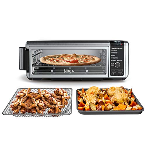 Ninja SP101 Foodi 8-in-1 Digital Air Fry, Large Toaster Oven, Flip-Away for Storage, Dehydrate, Keep Warm, 1800 Watts, XL Capacity, Stainless Steel