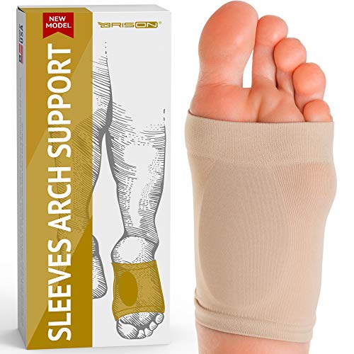 Metatarsal Compression Arch Support Sleeve Cushioned Arch Support Soft Elastic Reusable Gel Pad Fabric Arch Socks for Flat Foot Pain Relief Plantar Fasciitis Heel Spurs Women Men