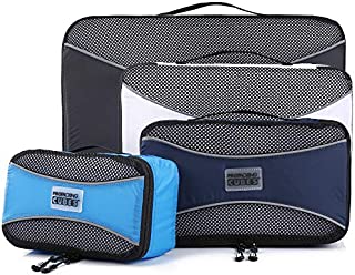 PRO Packing Cubes for Travel | 4-Piece Luggage Organizer Bags Set | Premium Quality Ultralight Travel Cubes for Packing Suitcase, Carry-on, Bags and Backpack- Mixed Colors