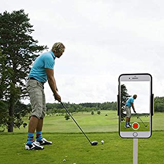 XLHVTERLI Golf Phone Holder Clip Golf Swing Recording Training Aids,Record Golf Swing/Short Game/Putting,Golf Accessories,Universal Smartphone Holder for The Golf Trolley,car Holder, (Black) (Black)