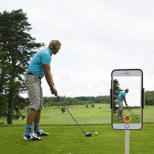 XLHVTERLI Golf Phone Holder Clip Golf Swing Recording Training Aids,Record Golf Swing/Short Game/Putting,Golf Accessories,Universal Smartphone Holder for The Golf Trolley,car Holder, (Black) (Black)