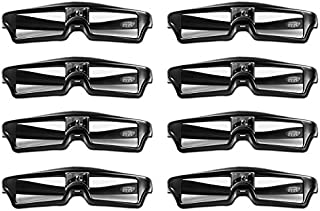 Goswot 144Hz Rechargeable DLP Active Shutter Eyewear for Optoma Acer Vivitek Dell LG and All The Other DLP-Link Projectors(Pack of 8)