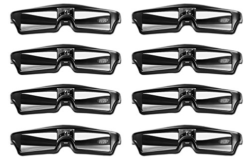 Goswot 144Hz Rechargeable DLP Active Shutter Eyewear for Optoma Acer Vivitek Dell LG and All The Other DLP-Link Projectors(Pack of 8)