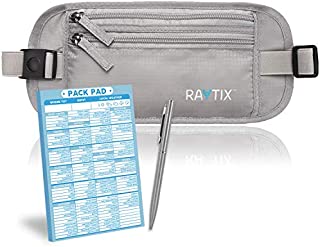 Travel Money Belt With RFID Transmissions Secure, Hidden Travel Wallet (Grey)