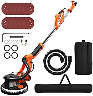 Automatic Helper Sanding Walls and Ceilings Electric Drywall Sander 750W 6-Level Variable Speed Adjust Variable with Vacuum Appendix & LED Light