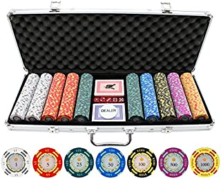 JPC 500 Piece Crown Casino 13.5g Clay Poker Chips