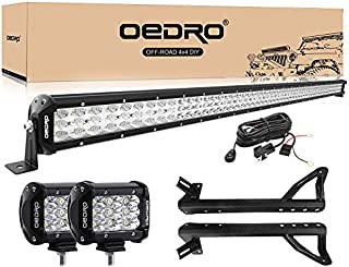 OEDRO LED Light Bar 52 Inch 758W 66430LM Tri-Row Combo Beam+2PC 4