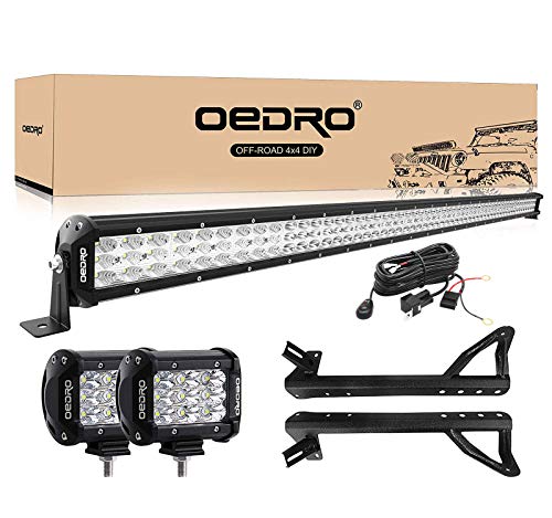 OEDRO LED Light Bar 52 Inch 758W 66430LM Tri-Row Combo Beam+2PC 4