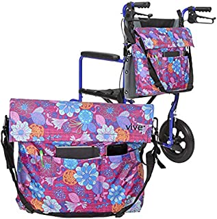 Vive Wheelchair Bag - Wheel Chair Storage Tote Accessory for Carrying Loose Items and Accessories - Travel Messenger Backpack for Men, Women, Handicap, Elderly - Accessible Pouch and Pockets