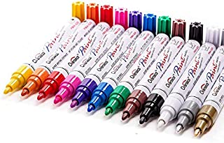 Paint Pens Paint Markers on Almost Anything Never Fade Quick Dry and Permanent, Oil-Based Waterproof Paint Marker Pen Set for Rocks Painting, Wood, Fabric, Plastic, Canvas, Glass, Mugs, DIY Craft