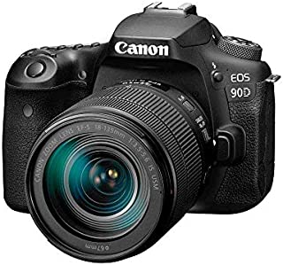 Canon DSLR Camera [EOS 90D] with 18-135 is USM Lens | Built-in Wi-Fi, Bluetooth, DIGIC 8 Image Processor, 4K Video, Dual Pixel CMOS AF, and 3.0 Inch Vari-Angle Touch LCD Screen, Black