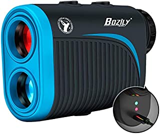 Bozily Golf Rangefinder with Slope, 6X Rechargeable Laser Range Finder with Charging Cord, 1200 Yards Flag-Lock, Slope ON/Off, Continuous Scan Support - Tournament Legal Golf Rangefinder