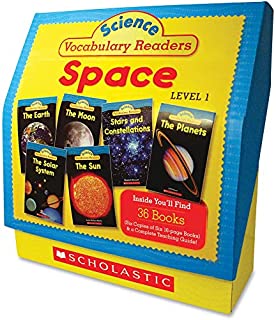 Science Vocabulary Readers: Space: Exciting Nonfiction Books That Build Kids Vocabularies Includes 36 Books (Six copies of six 16-page titles) Plus a ... Sun, Moon, Planets, Stars and Constellations