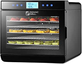 Magic Mill Food Dehydrator Machine - Easy Setup, Digital Adjustable Timer, Temperature Control | Keep Warm Function | Dryer for Jerky, Herb, Meat, Beef, Fruit and To Dry Vegetables | Over Heat Protection | 7 Stainless Steel trays