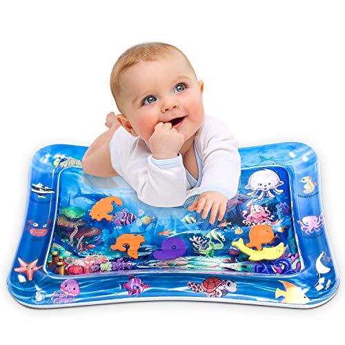 Infinno Inflatable Tummy Time Mat Premium Baby Water Play Mat for Infants and Toddlers Baby Toys for 3 to 24 Months, Strengthen Your Baby's Muscles, Portable