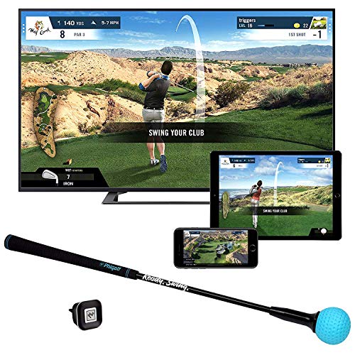 Phigolf Mobile and Home Smart Golf Game Simulator with Swing Stick - WGT Edition