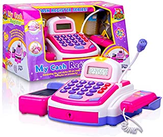 CifToys Cashier Toy Cash Register Playset | Pretend Play Set for Kids | Colorful Childrens Supermarket Checkout Toy with Microphone & Sounds | Ideal Gift for Toddlers & Pre-Schoolers