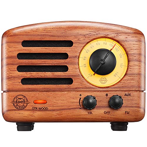 Retro Bluetooth Speaker, MUZEN OTR Wood Vintage FM/AUX Radio with Old Fashioned Classic Style, Portable Wireless Loud Volume Speaker for Home, Office, Kitchen,Party,Travel,Outdoor