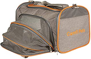 Comfi Pets Soft Sided Expandable Pet Carrier for Small Dogs Cats Airline Approved