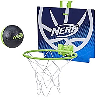 NERF Nerfoop -- The Classic Mini Foam Basketball and Hoop -- Hooks On Doors -- Indoor and Outdoor Play -- A Favorite Since 1972