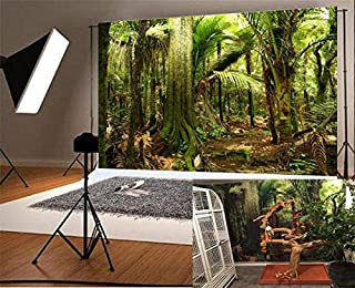 Jungle Photography Backdrop Growth Lush Fern Tropics Jungle Flora 10x6.5ft Background Green Vegetation Nature Landscape Photo Studio Props