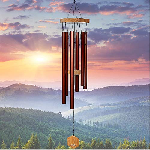 WIND CHIMES FOR PEOPLE WHO LIKE THEIR NEIGHBORS, Soothing Melodic Tones & Solidly Constructed Bamboo/Aluminum Chime, Great as a Quality Gift or to keep for Your own Patio, Porch, Garden, or Backyard.