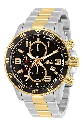 Invicta Men's Specialty 45mm Steel and Gold Tone Stainless Steel Quartz Watch, Two Tone (Model: 14876)