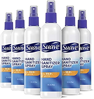 Suave Hand Sanitizer Alcohol Based Kills 99.9% of Germs 10 oz,Pack of 6