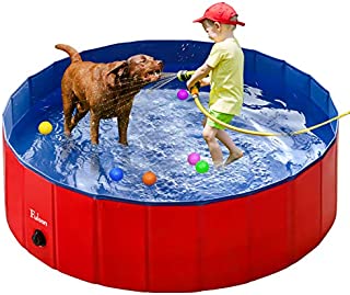 Fuloon Dog Paddling Pool PVC Portable Foldable Dogs Cats Bathing Tub Bathtub Wash Tub Pet Swimming Pool Water Pond