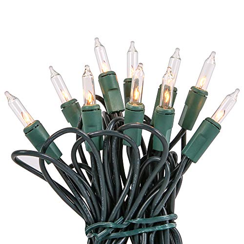 10 Mini Christmas Tree Light with Green Cord Party Lighting String Lights for Patio, Garden and Wedding