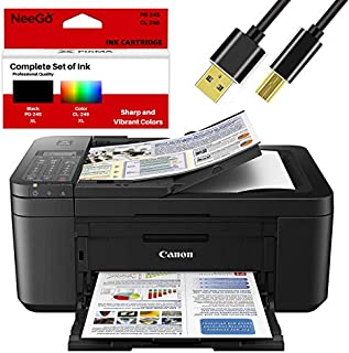 Canon Wireless Pixma TR4520 Inkjet All-in-one Printer with Scanner, Copier, Mobile Printing and Google Cloud + Bonus Set of Ink