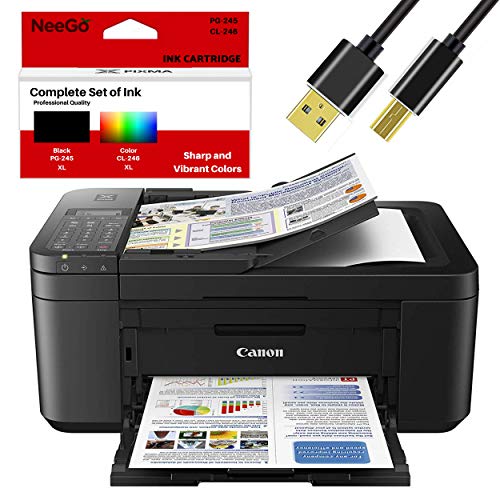 Canon Wireless Pixma TR4520 Inkjet All-in-one Printer with Scanner, Copier, Mobile Printing and Google Cloud + Bonus Set of Ink