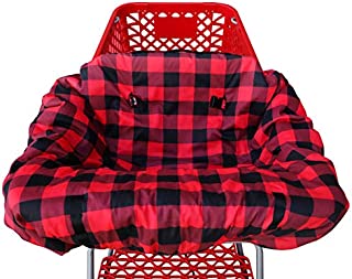 Shopping cart Covers for Baby | High Chair and Grocery Cover for Babies | Infants |Toddlers Trolley Seat for Boys and Girls (Buffalo Plaid)