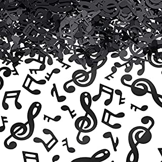 Music Confetti Music Note Cutouts Black Musical Confetti Notes for Music Party Recital Reception Baby Shower Wedding and Birthday Party Decoration (3000)