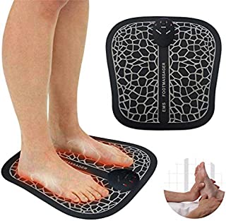 EMS Electric Foot Stimulator Massager, Folding Portable Electric Massage Mat, Full Automatic Massage Foot Circulation Massager Body Machine for Men Women 6 Modes 10 Intensity Levelscy