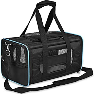 PPOGOO Pet Travel Carriers Soft-Sided for Cats and Small Dogs Airline Approved Non-Toxic Odorless