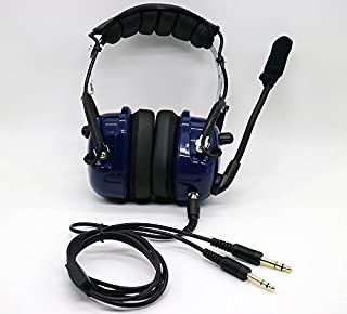 General Aviation Pilot Youth Headset Aircraft GA Connector 3.5MM MP3 Input Blue