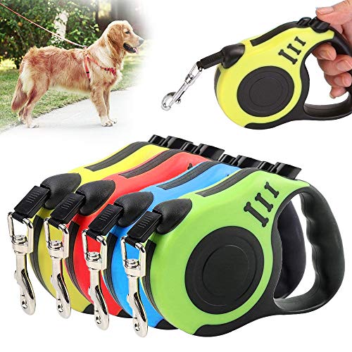Heavy Duty Retractable Dog Leash with Anti-Slip Handle 3/5M Retractable Dog Leash Automatic Flexible Durable Dog Leash Pet Dogs Cat Traction Rope Leashes Tool For Small Medium Dog ( Color : Green 3m )
