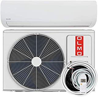 OLMO Alpic 9,000 BTU, 110/120V Ductless Mini Split AC/Heating System With Heat Pump Including 16ft Installation Kit