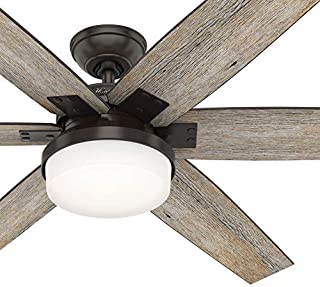 Hunter Fan 64 inch Casual Nobel Bronze Indoor Ceiling Fan with Light Kit and Remote Control (Renewed)