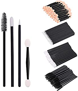 Bearals Disposable Makeup Applicators, Disposable Makeup Wands, Mascara Wands, Eyeliner Brushes, Lipstick Applicators, Eyeshadow Brushes, 200 Pcs Makeup Tool Kits