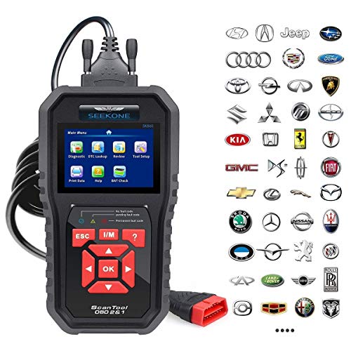 SEEKONE OBD2 Scanner Professional Car OBD II Scanner Auto Diagnostic Fault Code Reader Automotive Check Engine Light Diagnostic EOBD Scan Tool for All OBDII Protocol Cars Since 1996(Enhanced SK860)