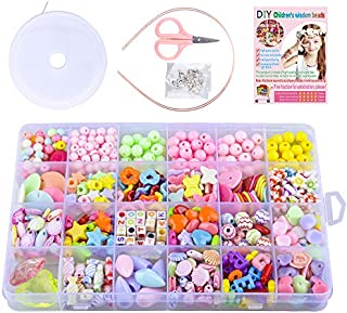 SUNNYPIG Jewellery Crafts for Kids Girls, Jewelry Making Kit Toy for 3-8 Year Old Girls Kids Crafts Set Toys Gift for 3-8 Year Old Gilrs Kid Toddlers Birthday Gift Age 3 4 5 6 7 Girls