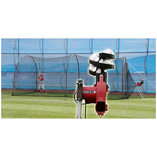 HEATER SPORTS COMPLETE HOME BATTING CAGE w/ HEATER JR. PITCHING MACHINE