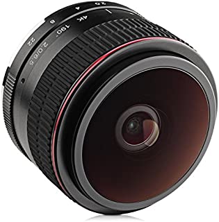 Opteka 6.5mm f/2 HD MC Manual Focus Fisheye Lens for Canon EF-M Mount APS-C Digital Cameras