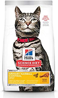 Hill's Science Diet Dry Cat Food, Adult, Urinary & Hairball Control, Chicken Recipe, 7 lb Bag